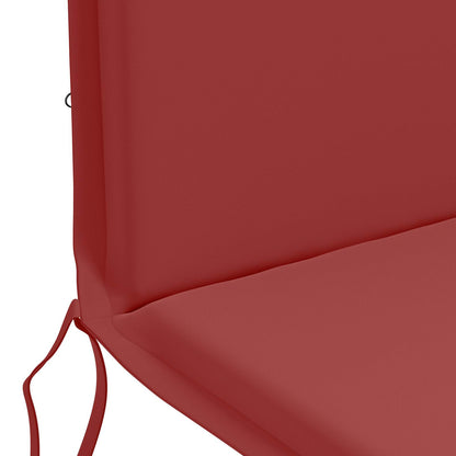 High Back Chair Cushion GEMERT 4 pcs 100% Polyester Wine Red