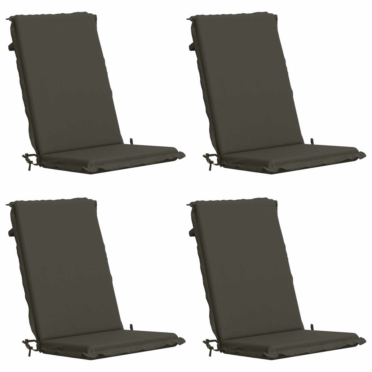 High Back Chair Cushion GEMERT 4 pcs 100% Polyester Anthracite