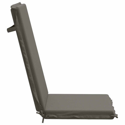 High Back Chair Cushion GEMERT 4 pcs 100% Polyester Grey