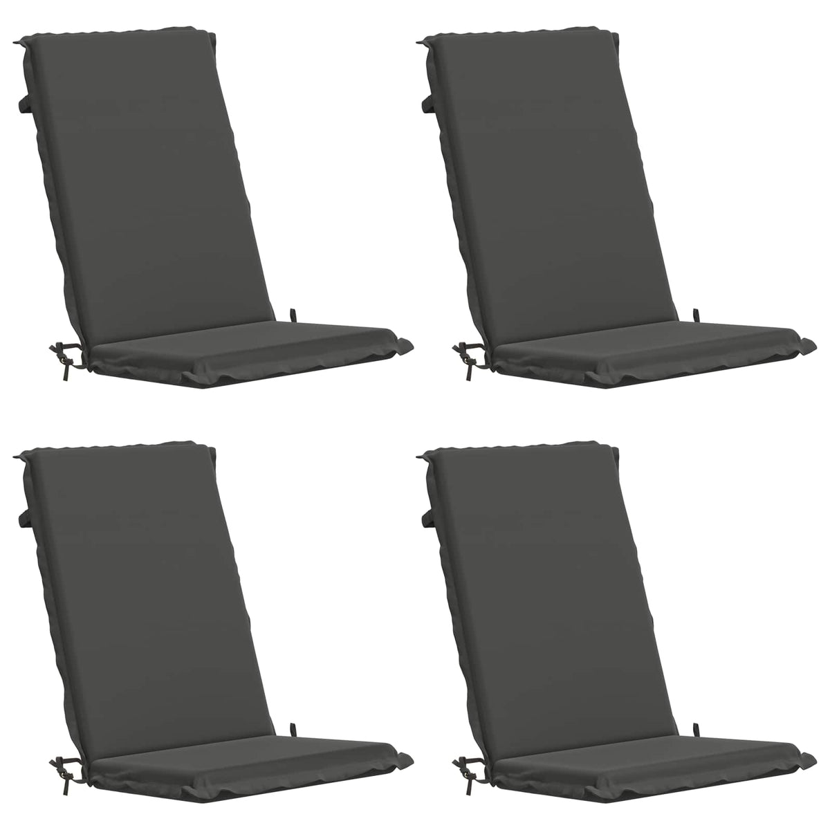 High Back Chair Cushion GEMERT 4 pcs 100% Polyester Anthracite