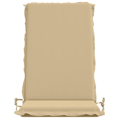 High Back Chair Cushion GEMERT 4 pcs 100% Polyester Beige