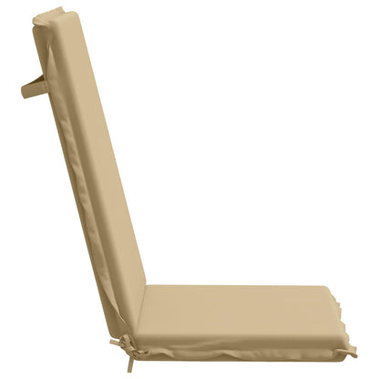 High Back Chair Cushion GEMERT 4 pcs 100% Polyester Beige