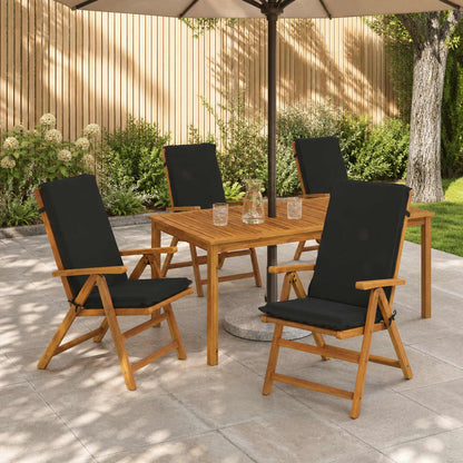 High Back Chair Cushion GEMERT 4 pcs 100% Polyester Black
