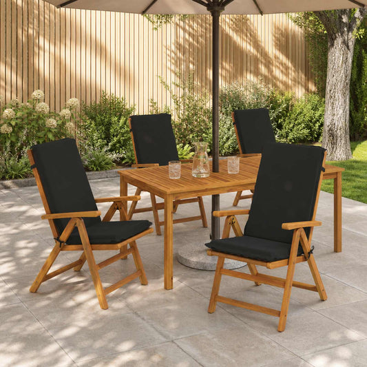 High Back Chair Cushion GEMERT 4 pcs 100% Polyester Black