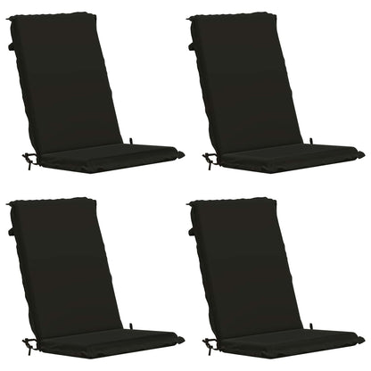 High Back Chair Cushion GEMERT 4 pcs 100% Polyester Black