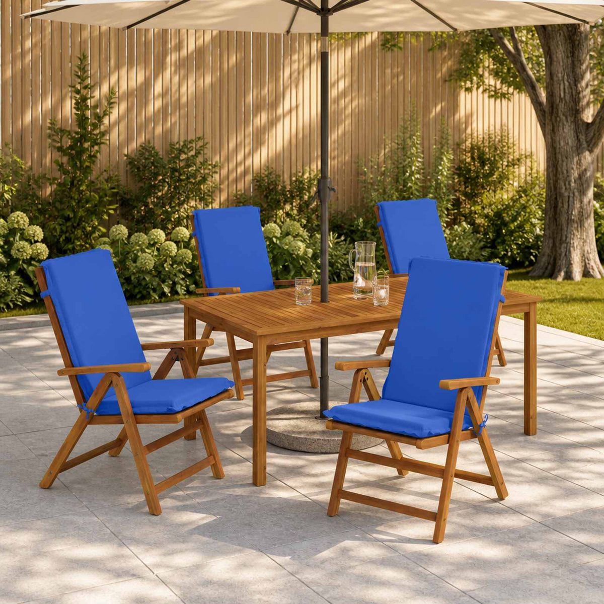 4-Piece High Back Bhair Cushions GEMERT 4 pcs 100% Polyester