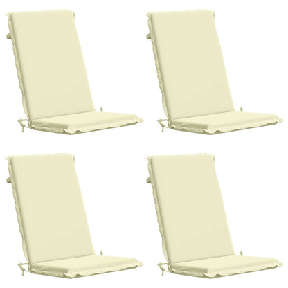 High Back Chair Cushion GEMERT 4 pcs 100% Polyester Cream