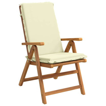 High Back Chair Cushion GEMERT 4 pcs 100% Polyester Cream
