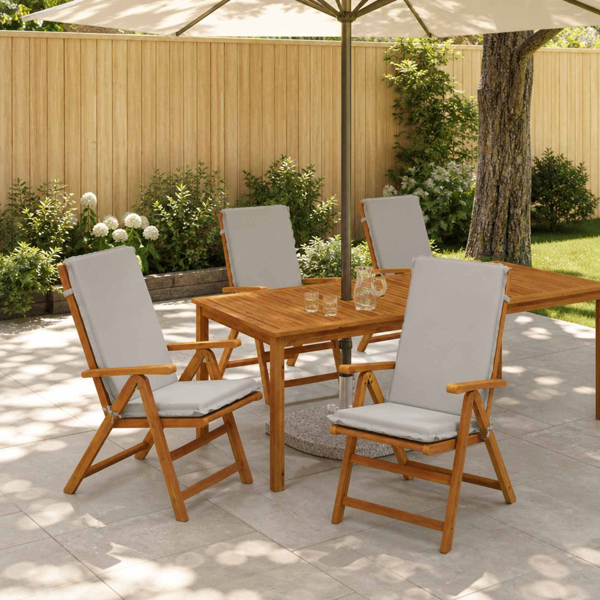 4-Piece High Back Bhair Cushions GEMERT 4 pcs 100% Polyester