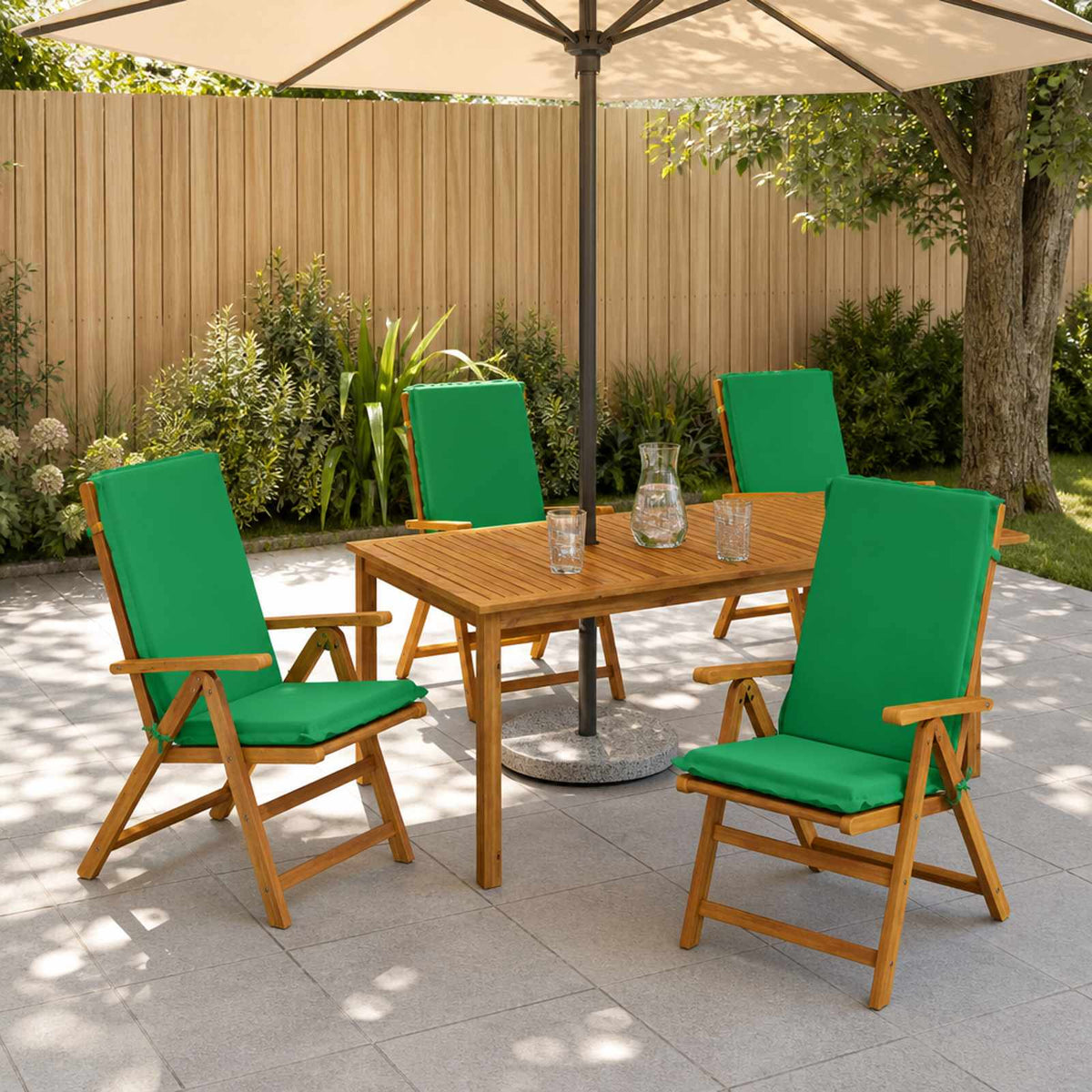 6-Piece High Back Bhair Cushions GEMERT 6 pcs 100% Polyester