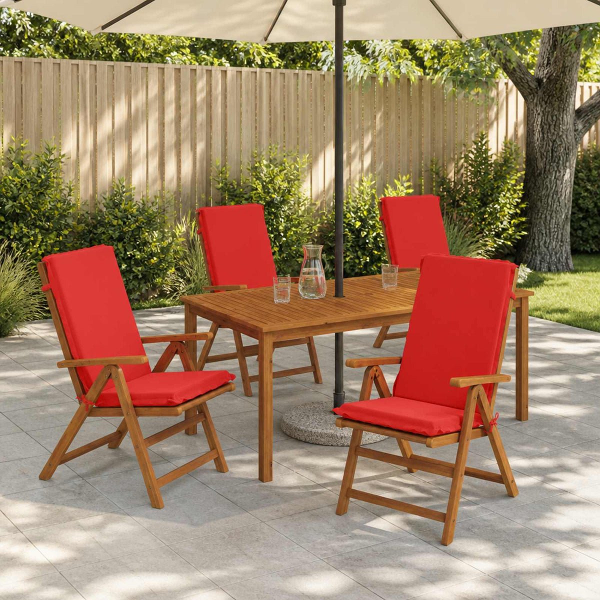 4-Piece High Back Bhair Cushions GEMERT 4 pcs 100% Polyester