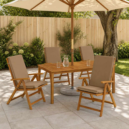 High Back Chair Cushion GEMERT 4 pcs 100% Polyester Taupe