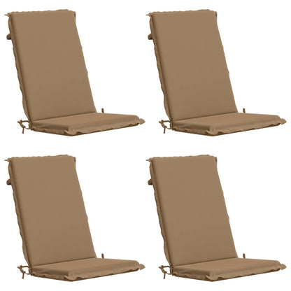 High Back Chair Cushion GEMERT 4 pcs 100% Polyester Taupe
