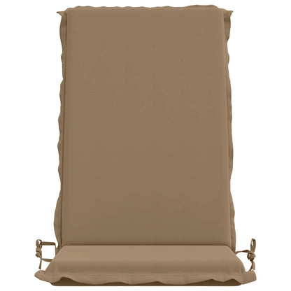 High Back Chair Cushion GEMERT 4 pcs 100% Polyester Taupe