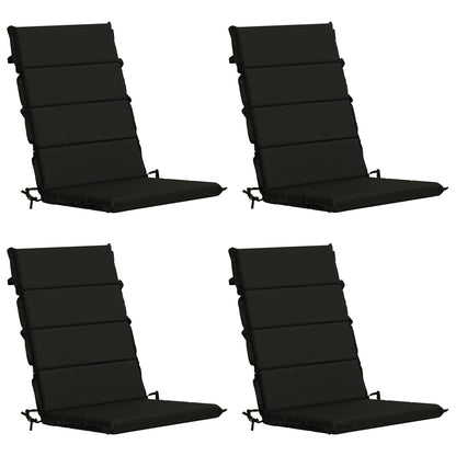 High Back Chair Cushion GEMERT 4 pcs 100% Polyester Black