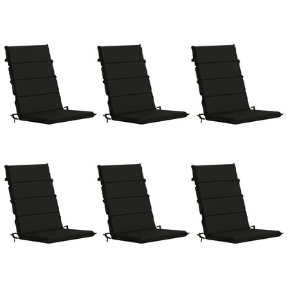 6-Piece High Back Bhair Cushions GEMERT 100% Polyester Black