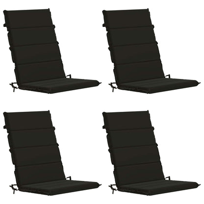 High Back Chair Cushion GEMERT 4 pcs 100% Polyester Black