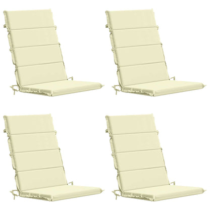 High Back Chair Cushion GEMERT 4 pcs 100% Polyester Cream
