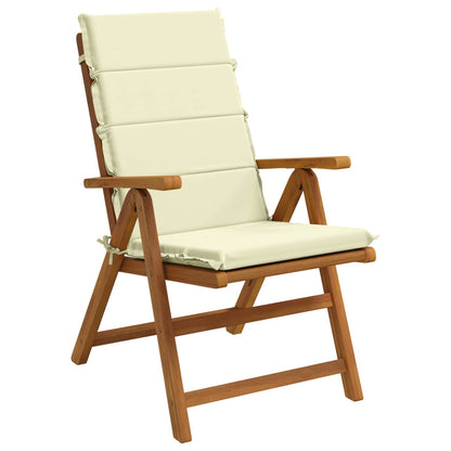 High Back Chair Cushion GEMERT 4 pcs 100% Polyester Cream