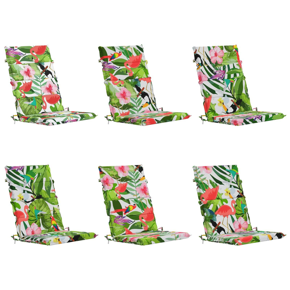 6-Piece High Back Bhair Cushions GEMERT 100% Polyester