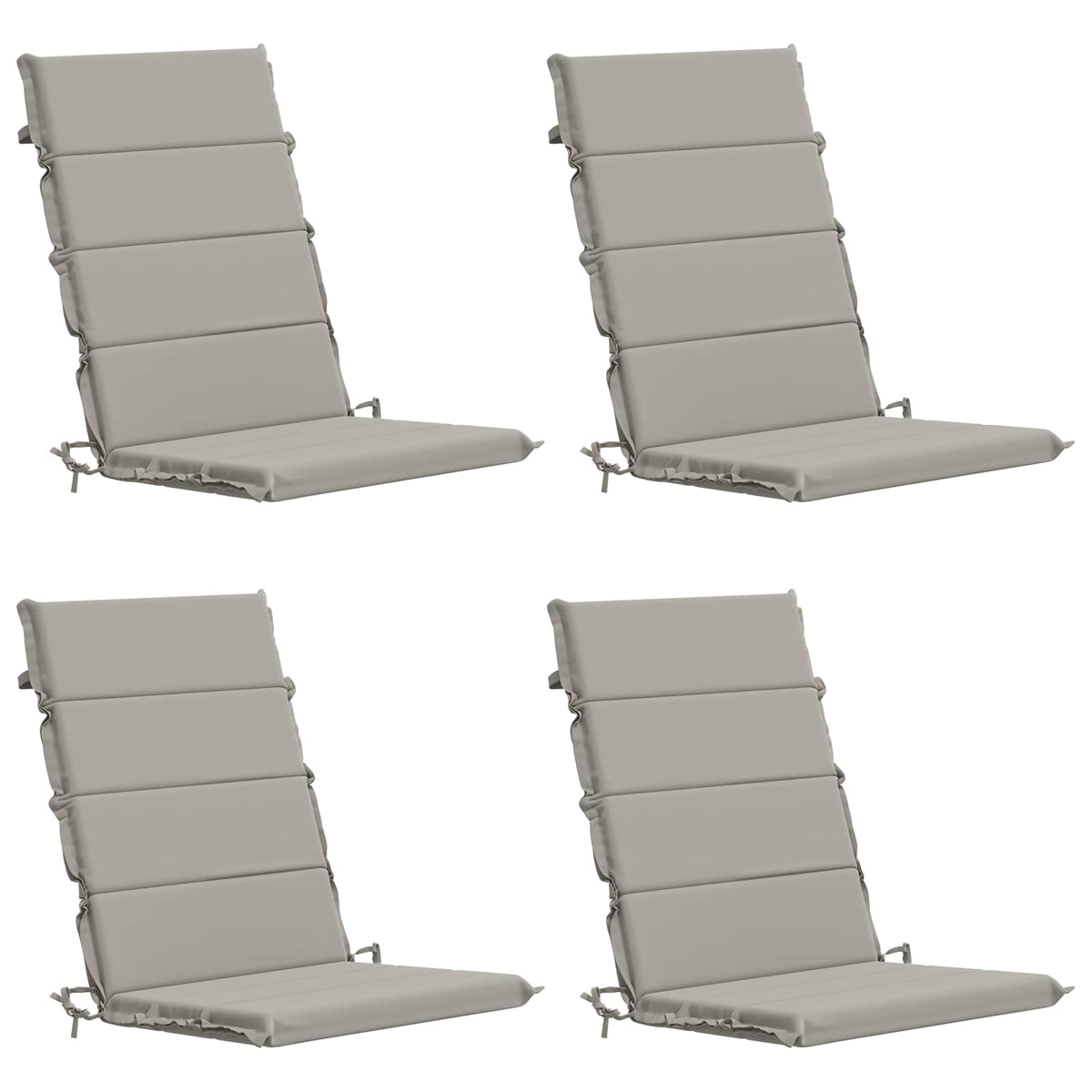 4-Piece High Back Bhair Cushions GEMERT 100% Polyester Grey