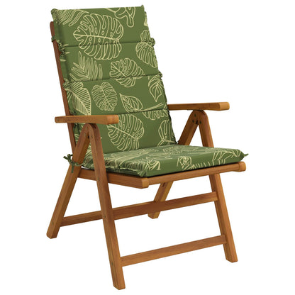 High Back Chair Cushion GEMERT 4 pcs 100% Polyester Leaf Design