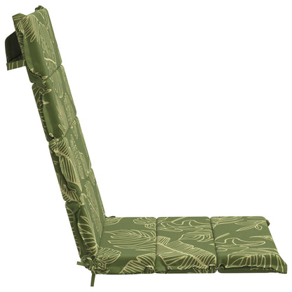 High Back Chair Cushion GEMERT 4 pcs 100% Polyester Leaf Design