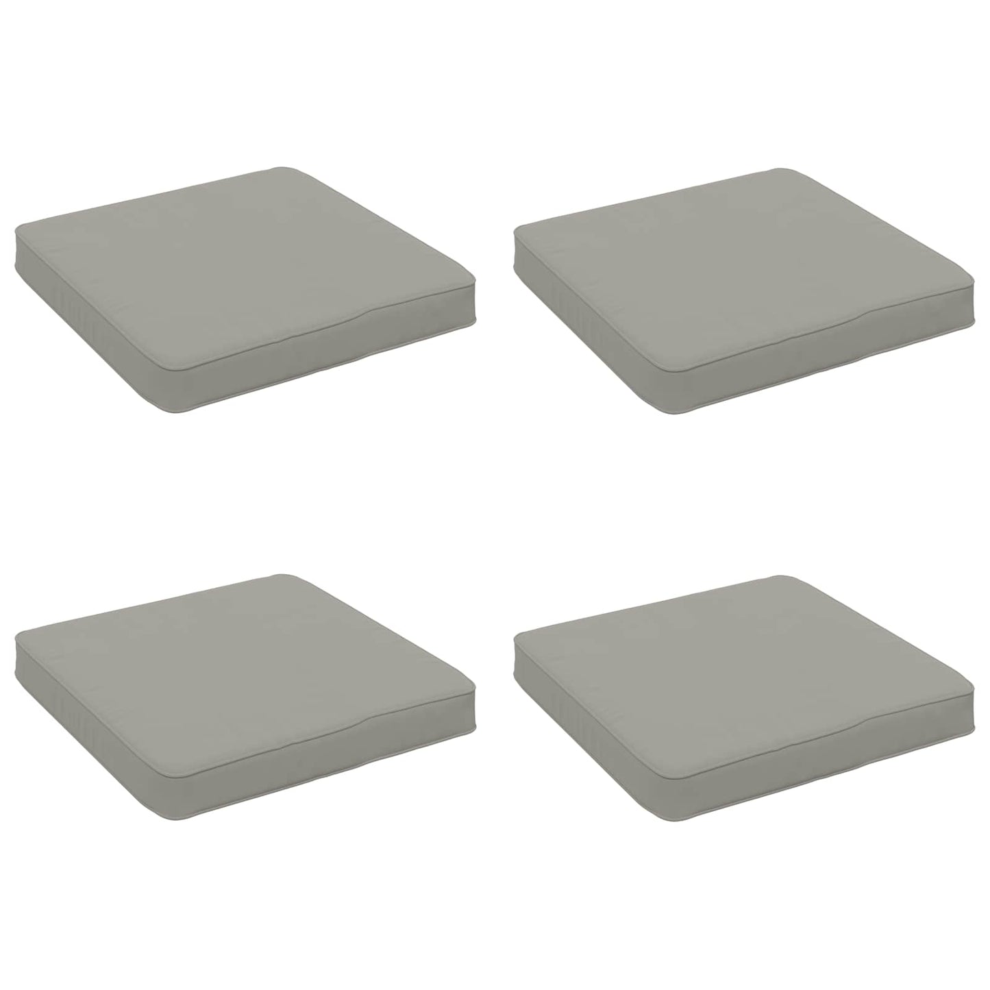 4-Piece Seat Cushions VUGHT 4 pcs 100% Polyester Grey