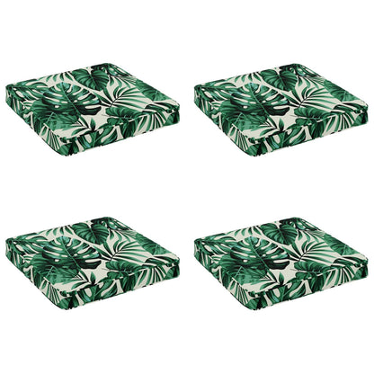 4-Piece Seat Cushions VUGHT 4 pcs 100% Polyester Leaf Pattern