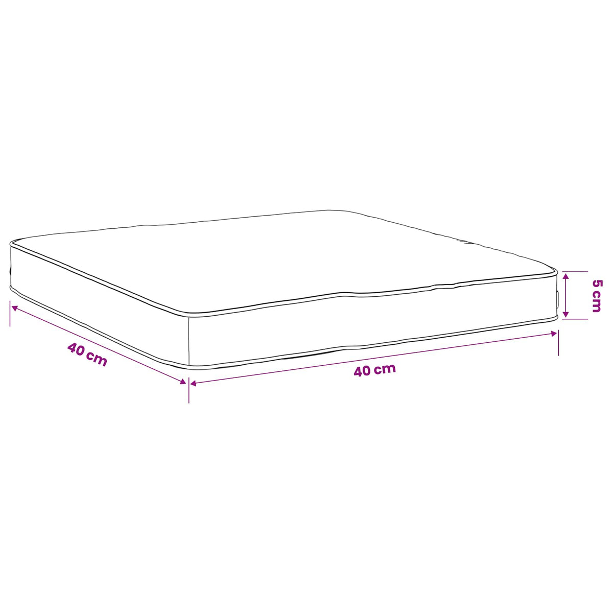 4-Piece Seat Cushions VUGHT 4 pcs 100% Polyester Pink