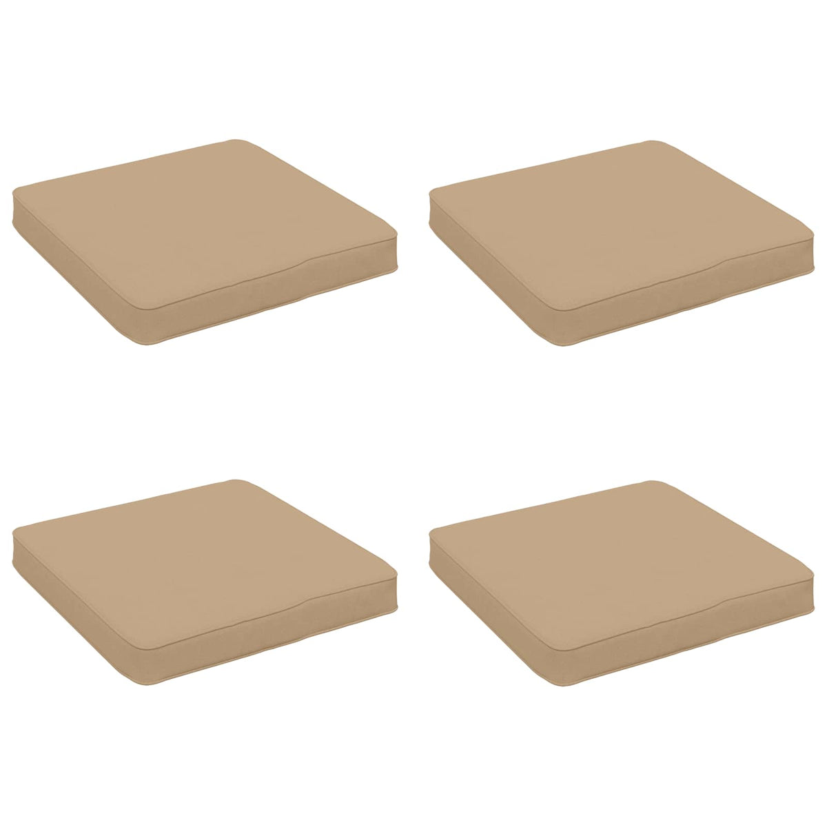 4-Piece Seat Cushions VUGHT 4 pcs 100% Polyester Sand