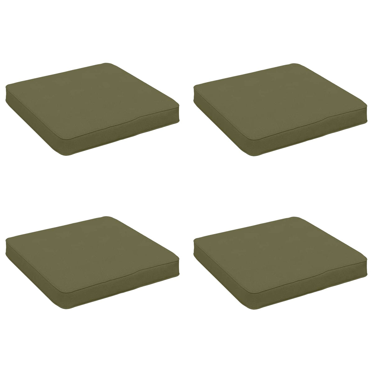 4-Piece Seat Cushions VUGHT 4 pcs 100% Polyester Olive Green