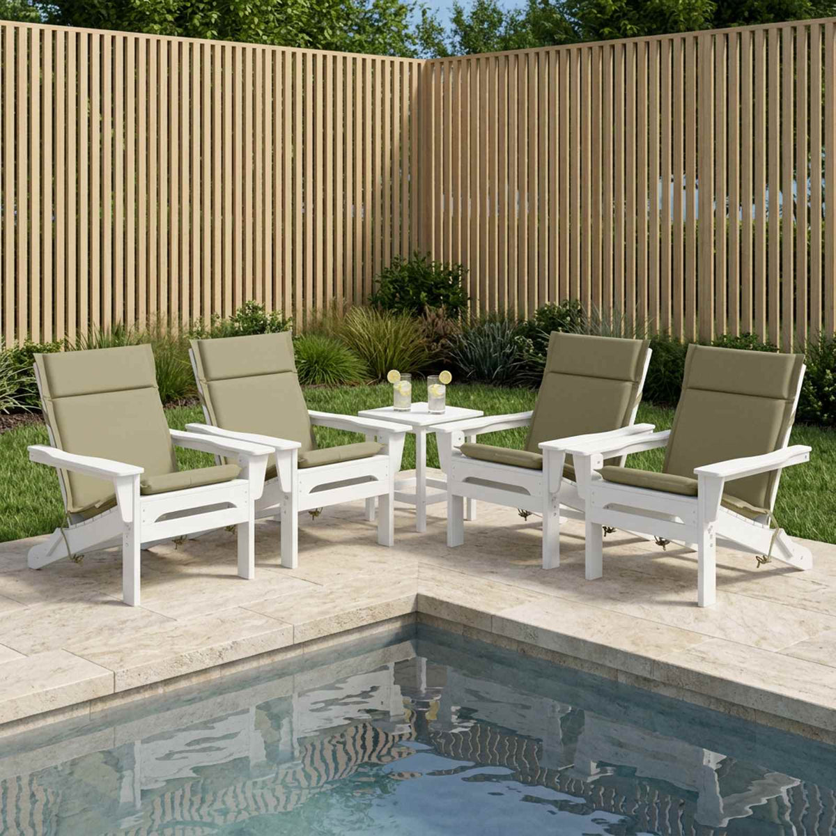 6-Piece High Back Chair Cushions GEMERT 6 pcs 100% Polyester