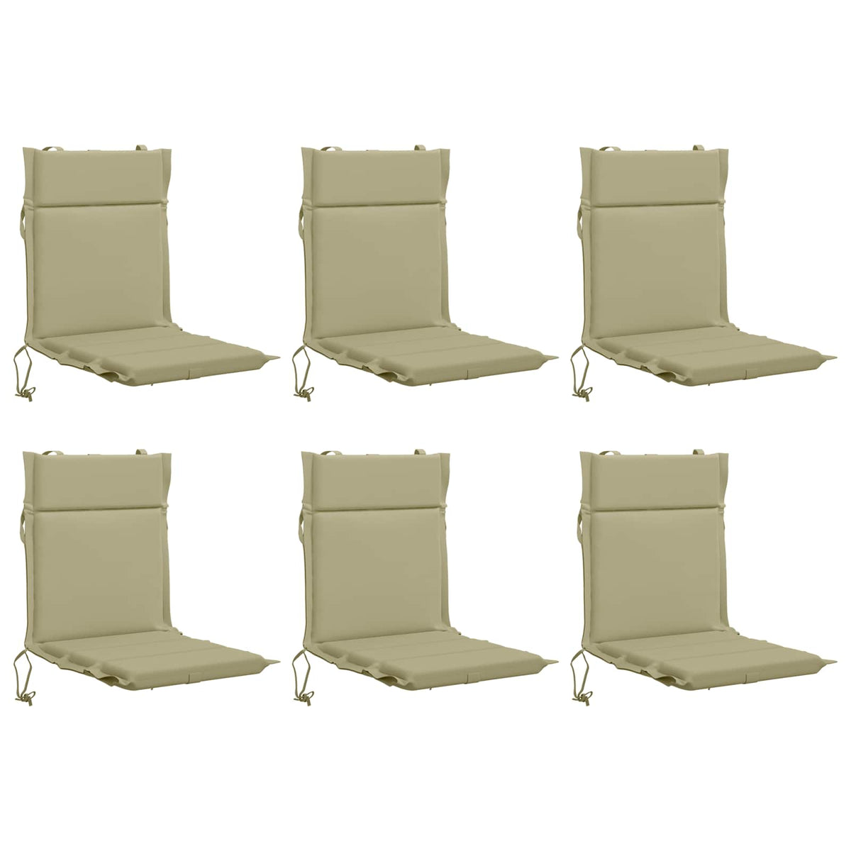 6-Piece High Back Chair Cushions GEMERT 6 pcs 100% Polyester