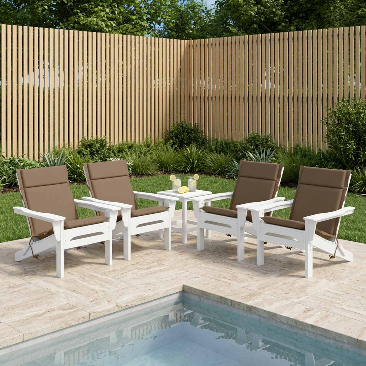 6-Piece High Back Chair Cushions GEMERT 6 pcs 100% Polyester