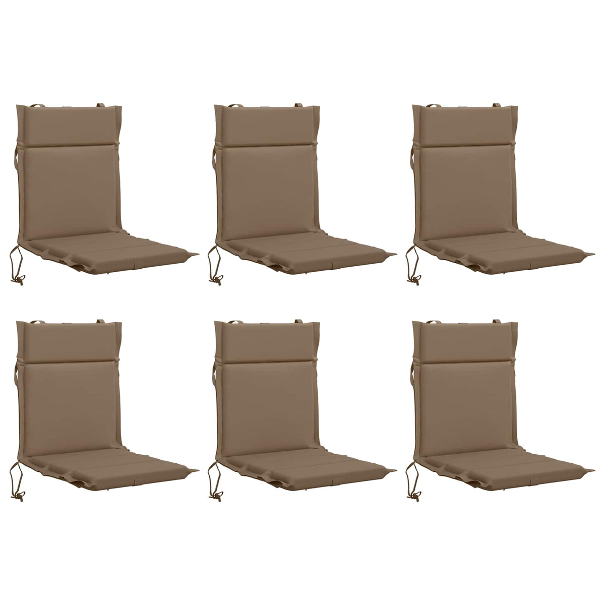 6-Piece High Back Chair Cushions GEMERT 6 pcs 100% Polyester