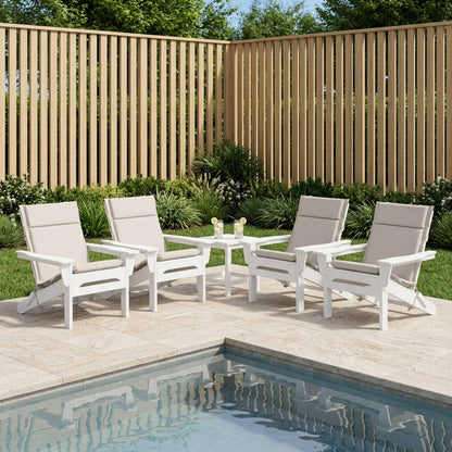 Low Back Chair Cushion GEMERT 6 pcs 100% Polyester White