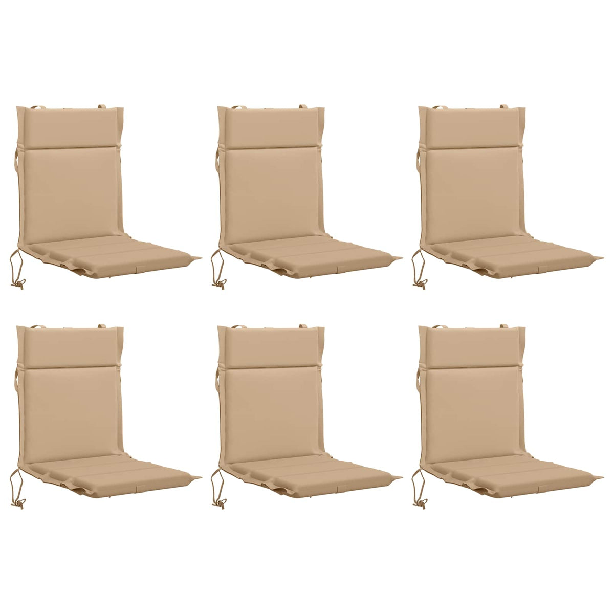 6-Piece High Back Chair Cushions GEMERT 6 pcs 100% Polyester