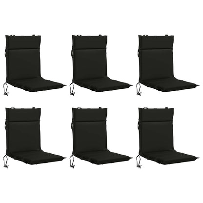 Low Back Chair Cushion GEMERT 6 pcs 100% Polyester Black