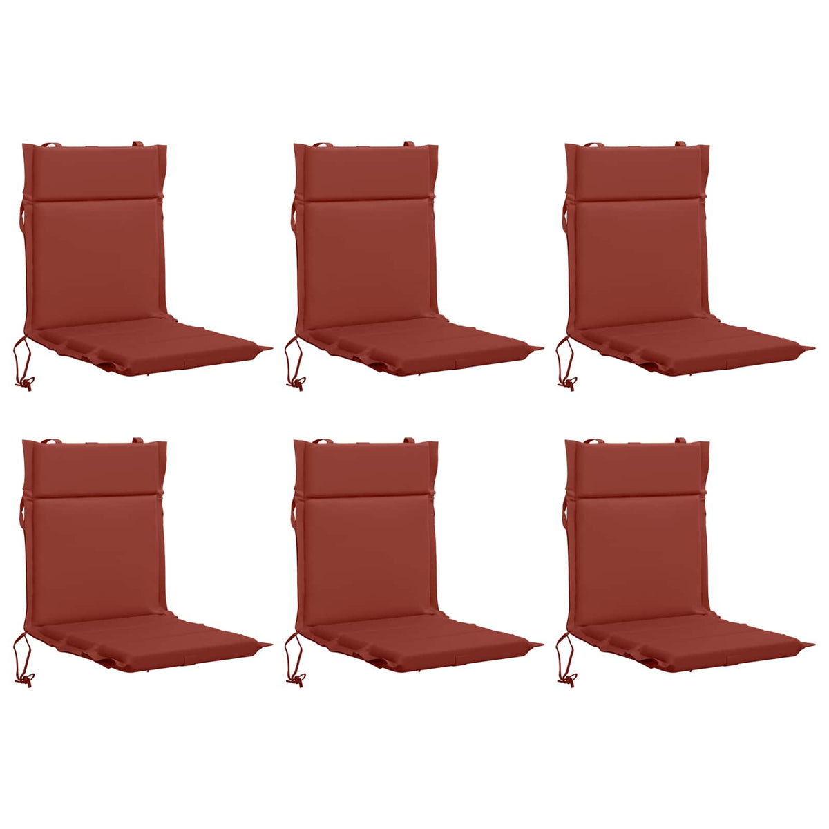 6-Piece High Back Chair Cushions GEMERT 6 pcs 100% Polyester