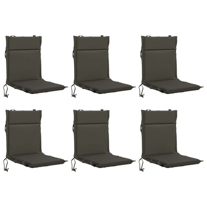 Low Back Chair Cushion GEMERT 6 pcs 100% Polyester Anthracite