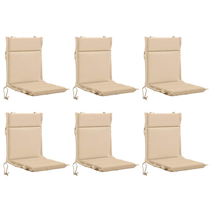 6-Piece High Back Chair Cushions GEMERT 6 pcs 100% Polyester