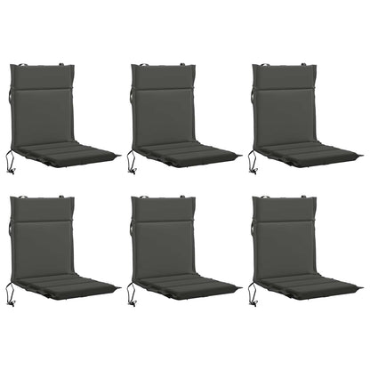 Low Back Chair Cushion GEMERT 6 pcs 100% Polyester Anthracite