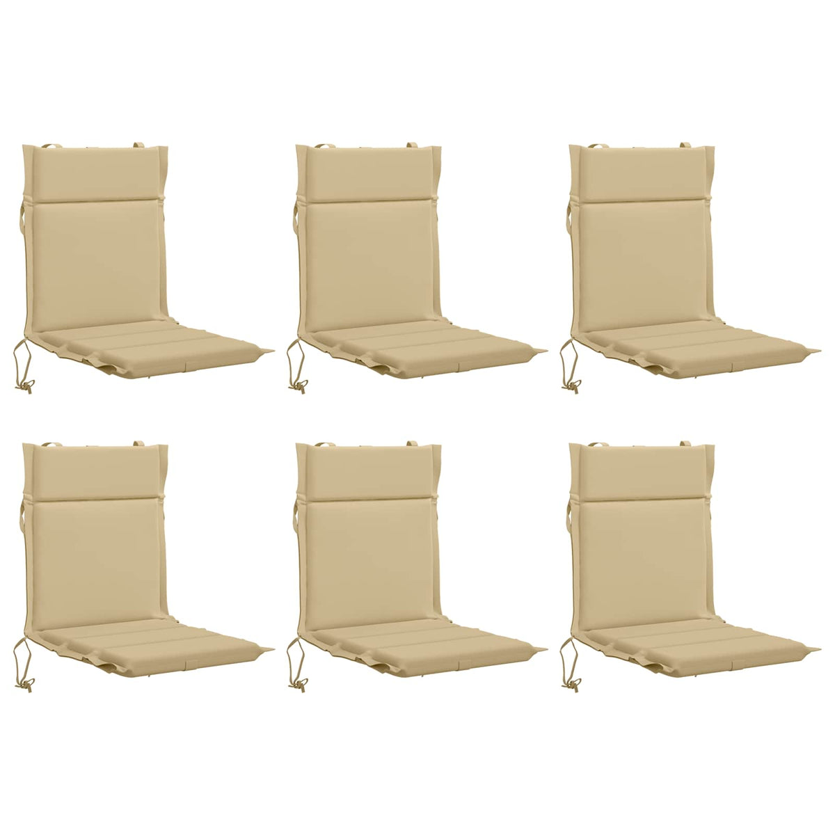 6-Piece High Back Chair Cushions GEMERT 6 pcs 100% Polyester