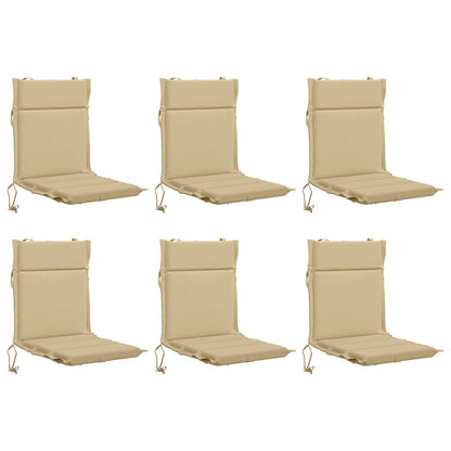 6-Piece High Back Chair Cushions GEMERT 6 pcs 100% Polyester