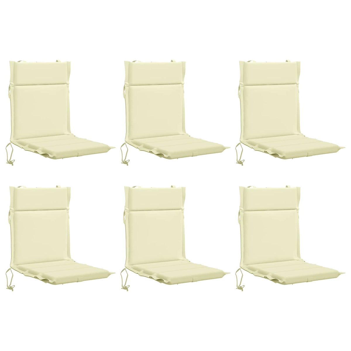 6-Piece High Back Chair Cushions GEMERT 6 pcs 100% Polyester