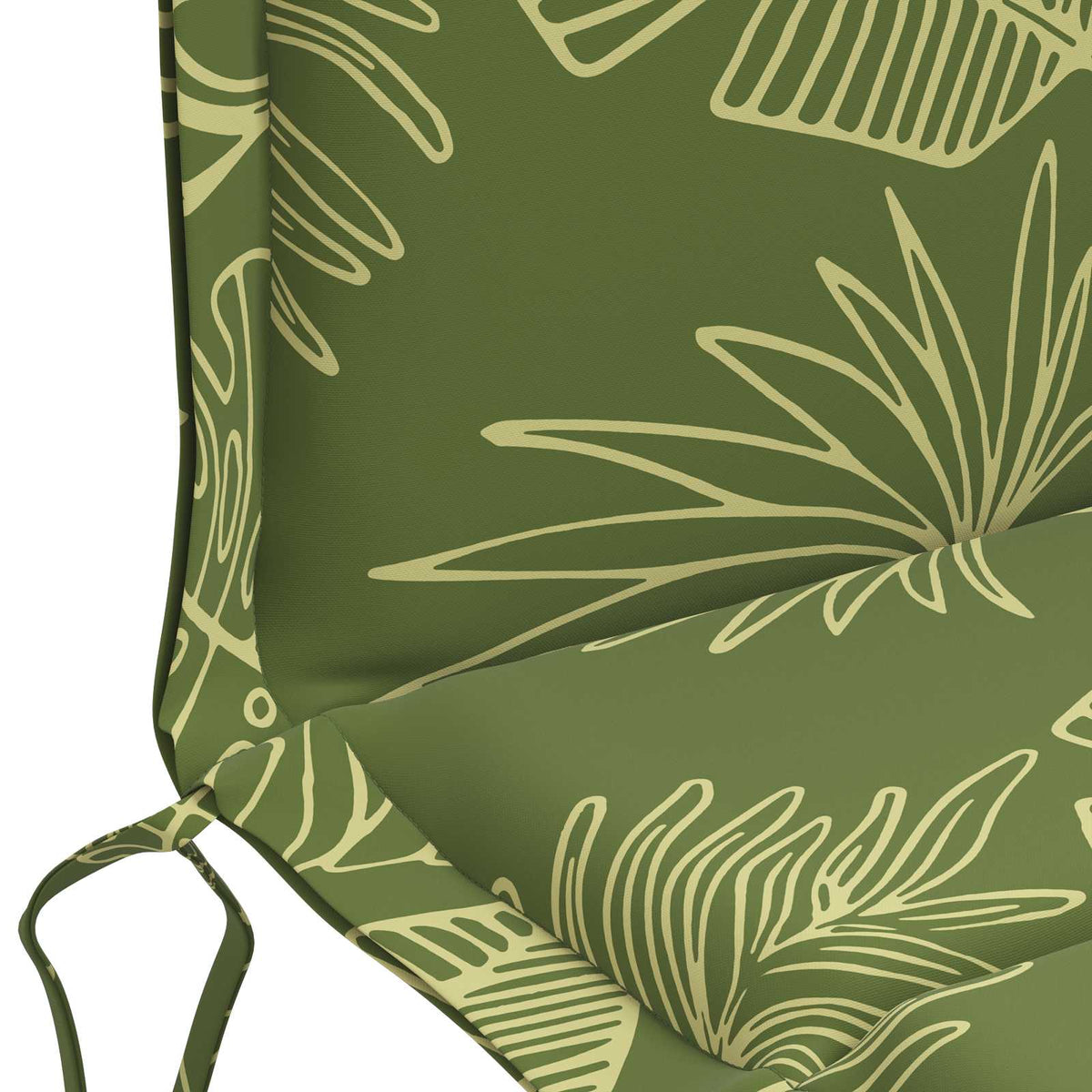 Low Back Chair Cushion GEMERT 6 pcs 100% Polyester Leaf Design