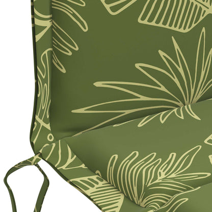 Low Back Chair Cushion GEMERT 6 pcs 100% Polyester Leaf Design