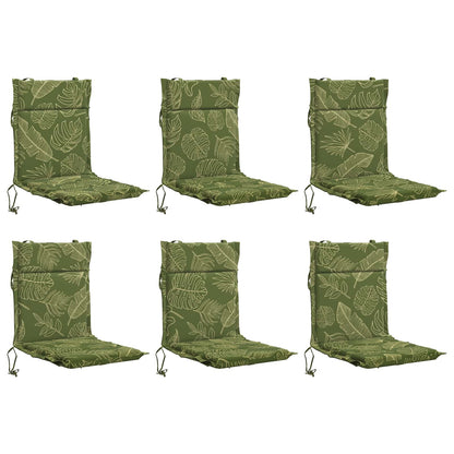 Low Back Chair Cushion GEMERT 6 pcs 100% Polyester Leaf Design