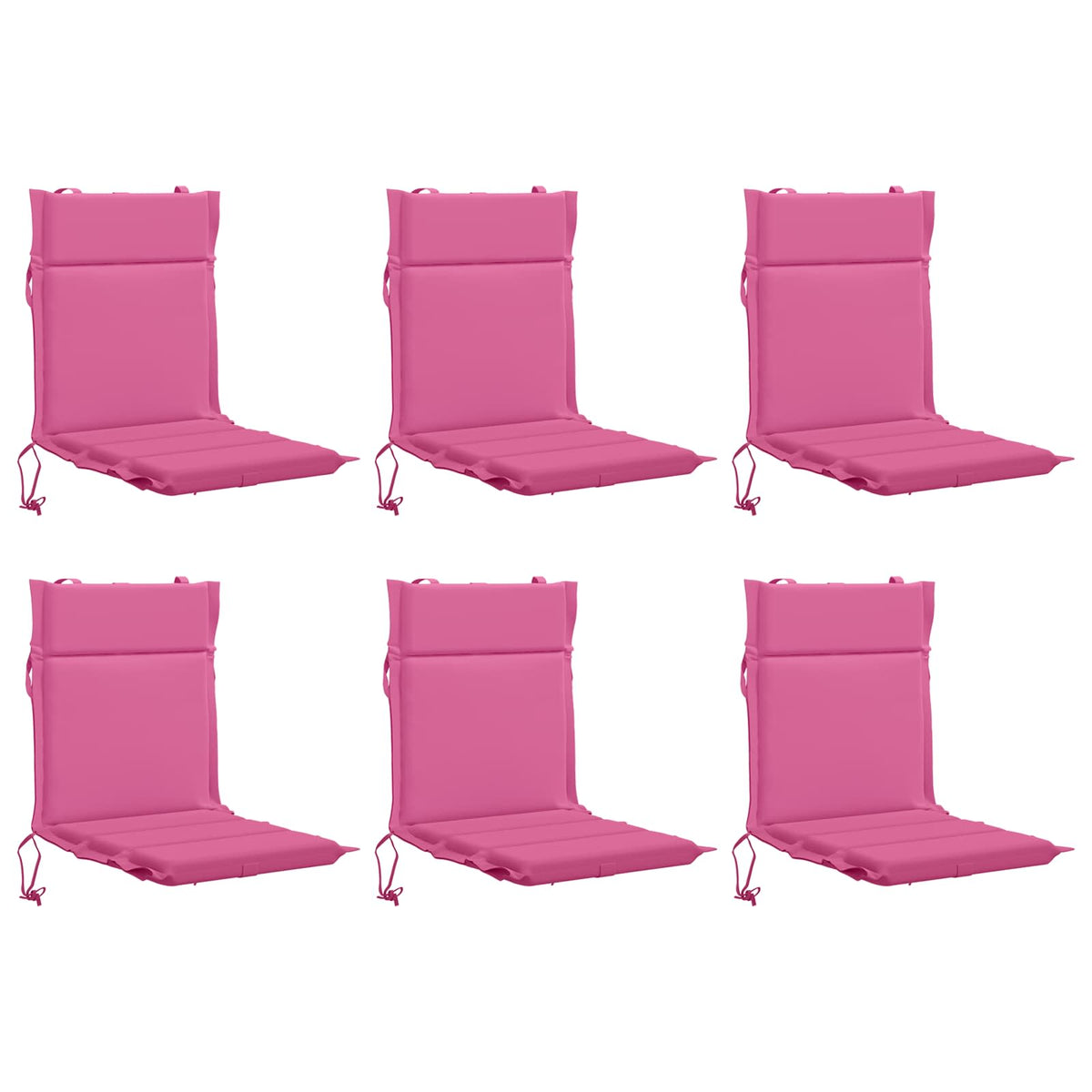 Low Back Chair Cushion GEMERT 6 pcs 100% Polyester Pink